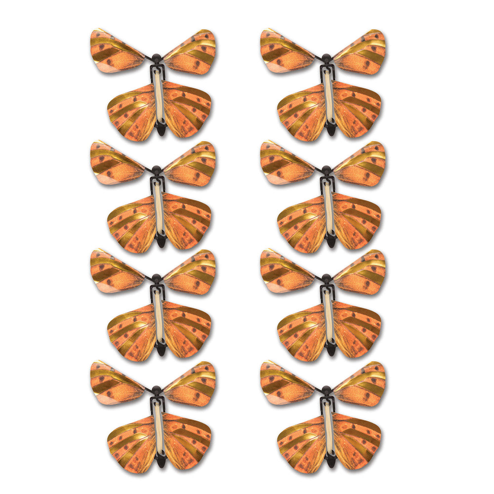 8PK Heebie Jeebies Wind Up Butterflies Kids Toy Assorted