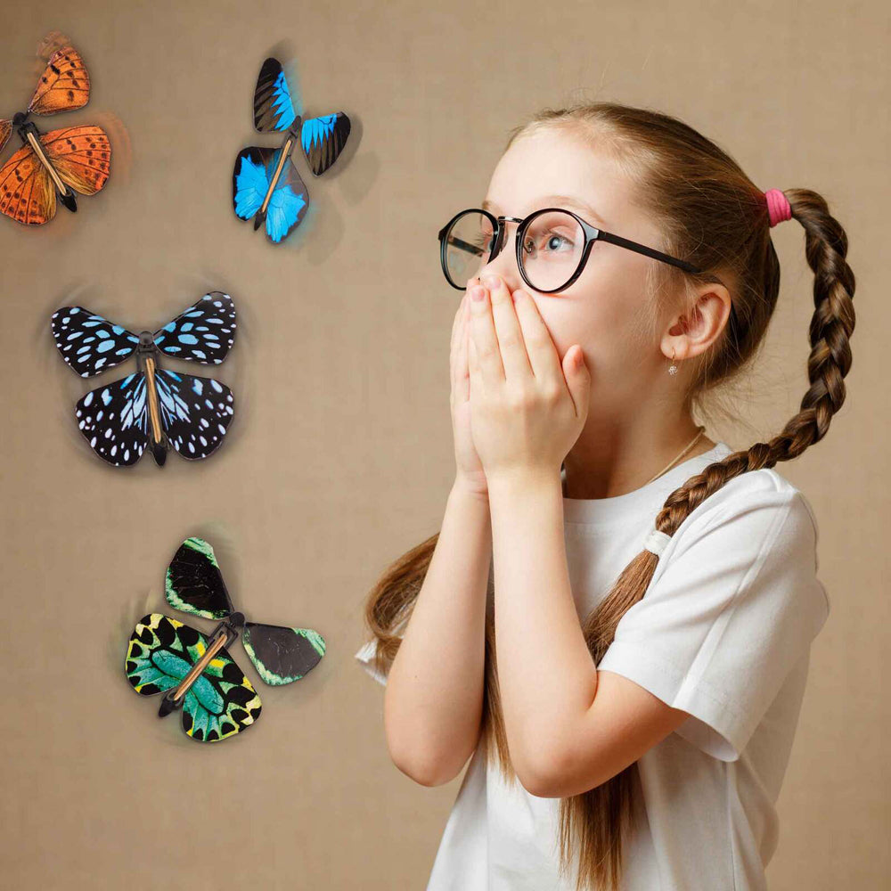 8PK Heebie Jeebies Wind Up Butterflies Kids Toy Assorted