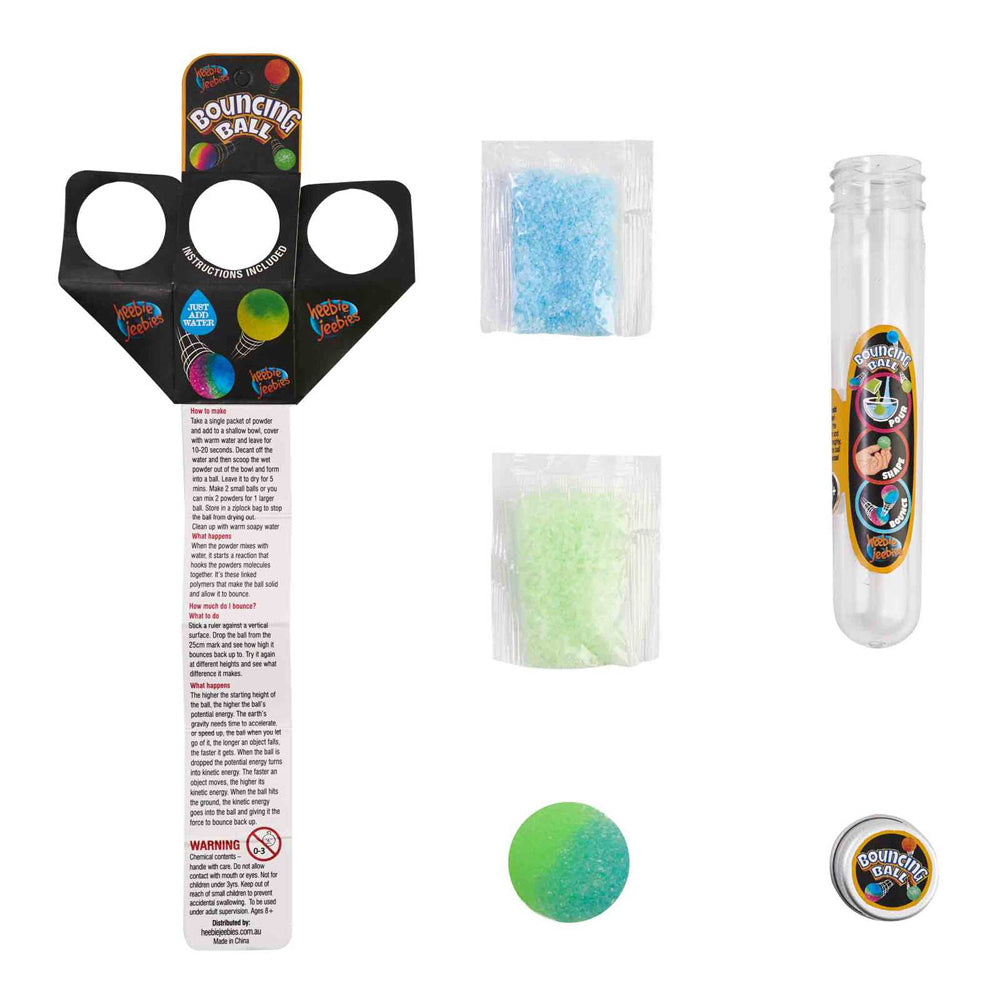 4PK Heebie Jeebies Test Tube Bouncing Ball Kids/Children STEM Toy Assorted 8+