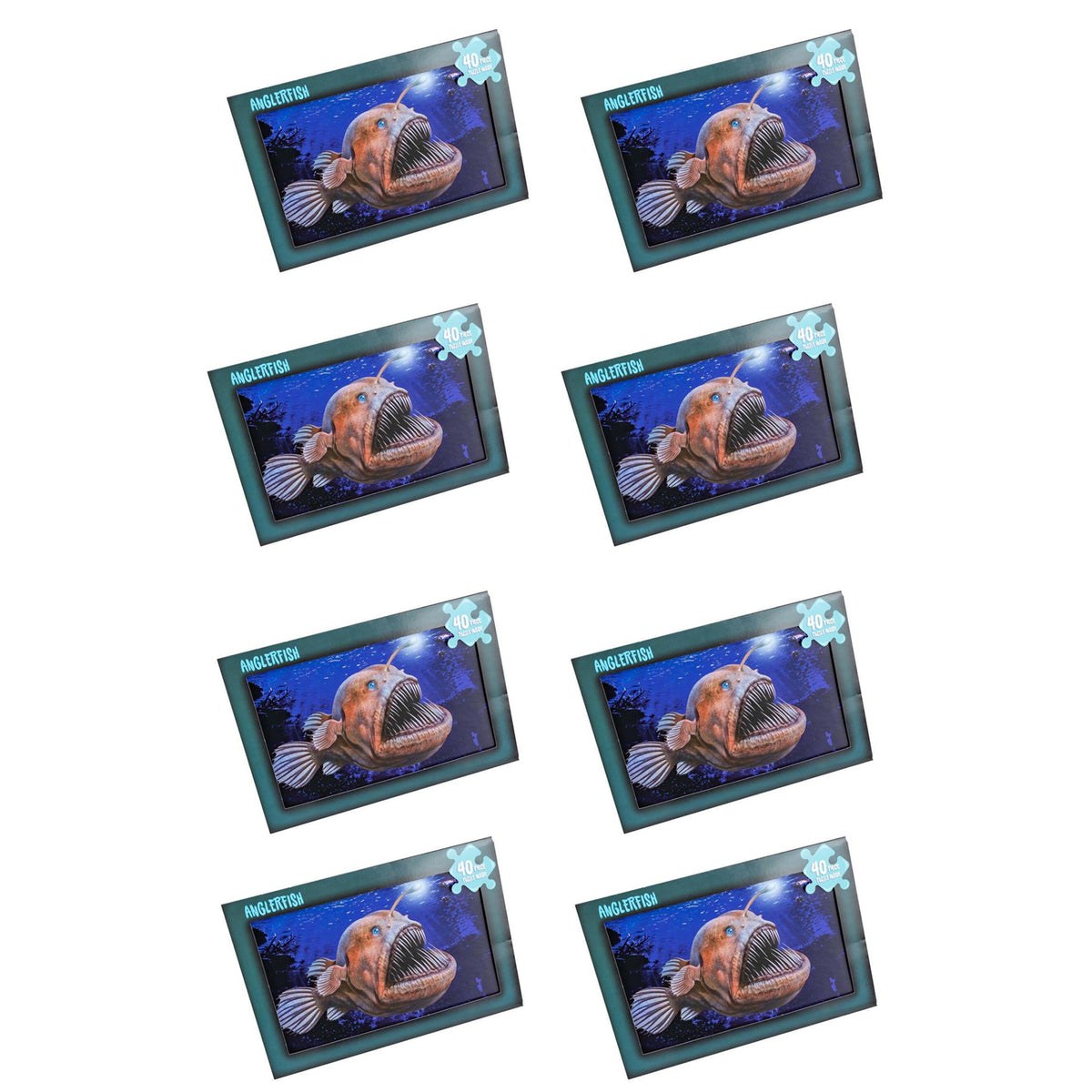 8x Heebie Jeebies Birthday Greeting Card w/ 40pc Jigsaw Puzzle Anglerfish