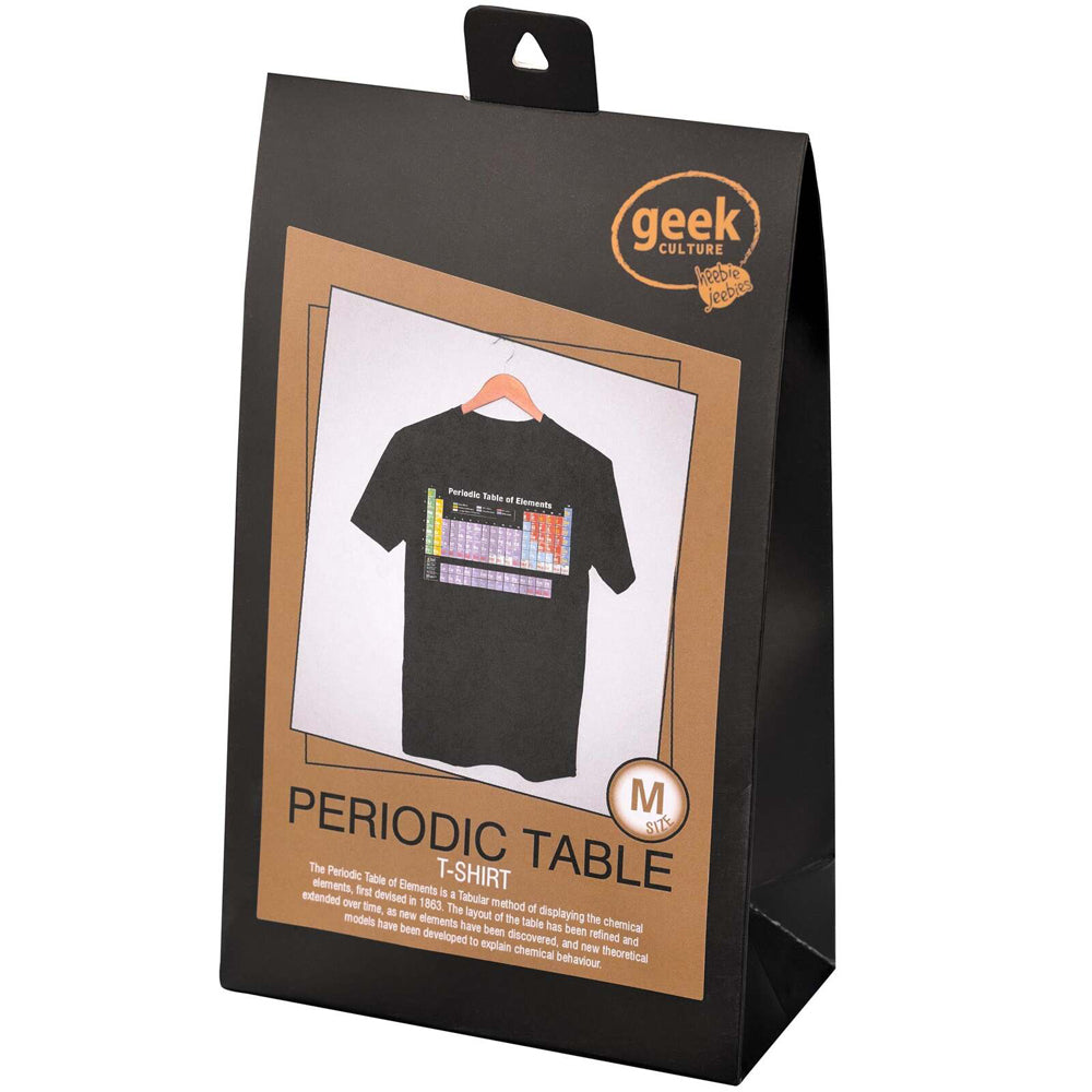 Geek Culture Men/Women Periodic Table Of Elements T-Shirt Black