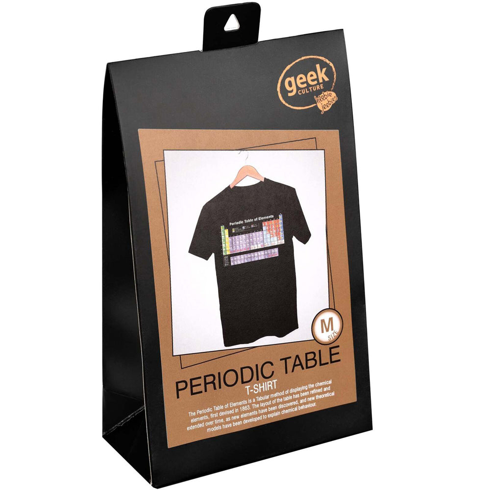 Geek Culture Men/Women Periodic Table Of Elements T-Shirt Black