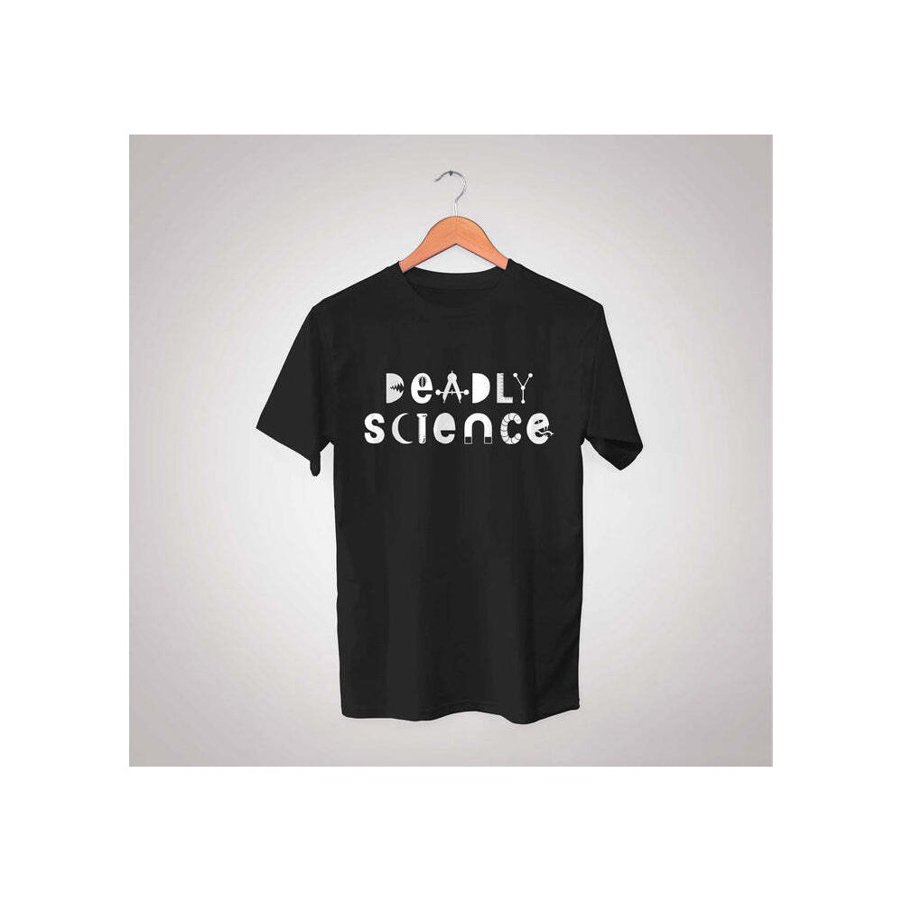 Geek Culture Unisex Deadly Science T-Shirt Cotton Black