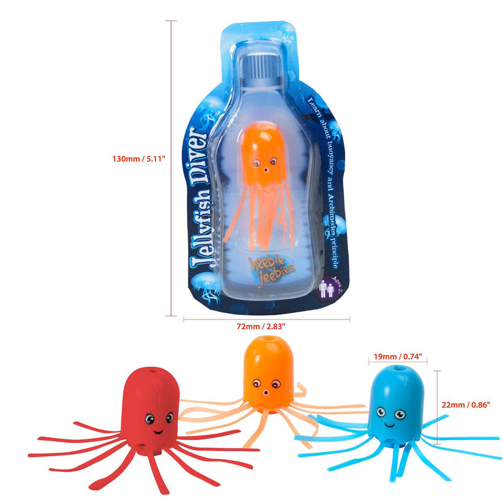 4PK Heebie Jeebies Jellyfish Diver Cartesian Experiment Assorted 3+