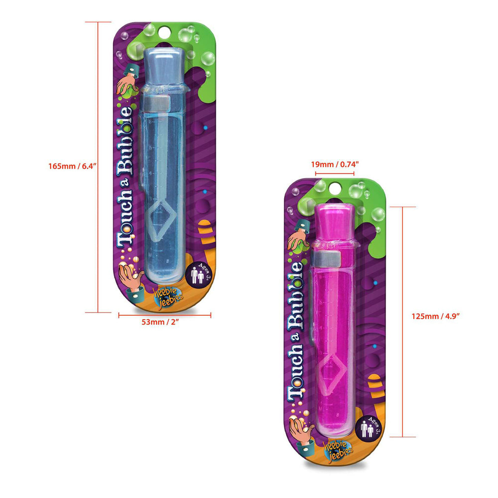 6PK Heebie Jeebies Pocket Money Science Touch Bubbles Toy Assorted 3+