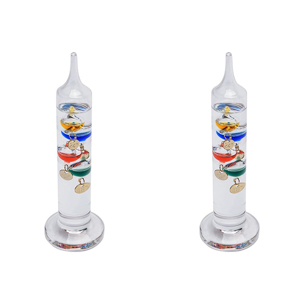 2PK Heebie Jeebies Galileo Thermometer Miniature Temperature Device