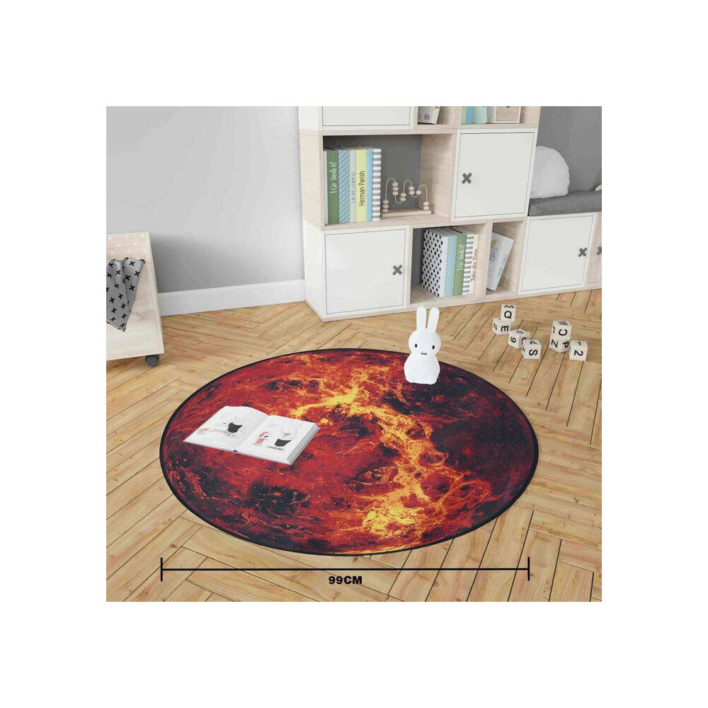 Heebie Jeebies Sun Infinity Rug Kids Room Soft Carpet Non-Slip Round 100cm