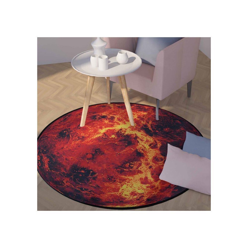 Heebie Jeebies Sun Infinity Rug Kids Room Soft Carpet Non-Slip Round 100cm