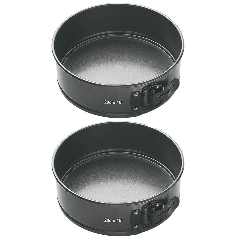 2x Mastercraft 20cm Round Heavy Base Spring Form Cake Pan