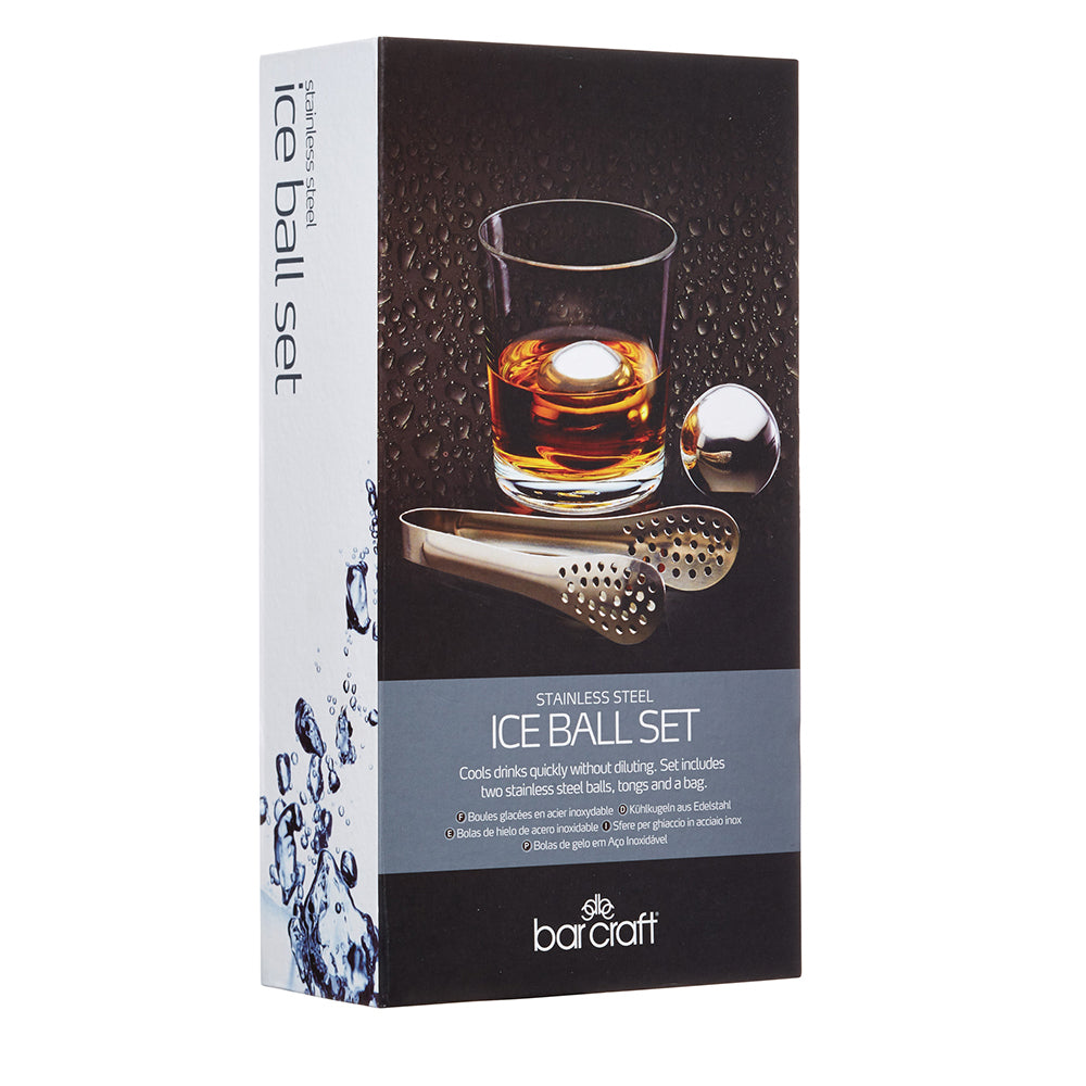 2PK Barcraft Stainless Steel Ice Ball Set