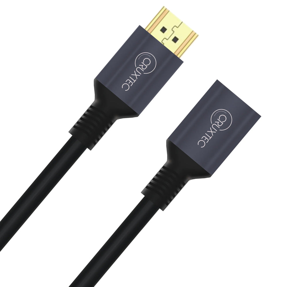 Cruxtec HDMI 2.1 Extension Cable 2m Male to Female - Black