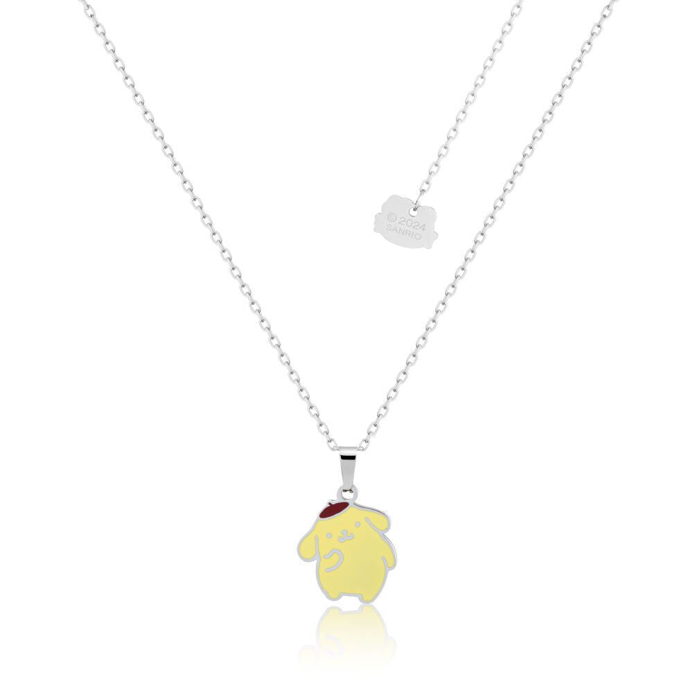 Couture Kingdom Sanrio Pompompurin Necklace & Stud Earrings Set Silver