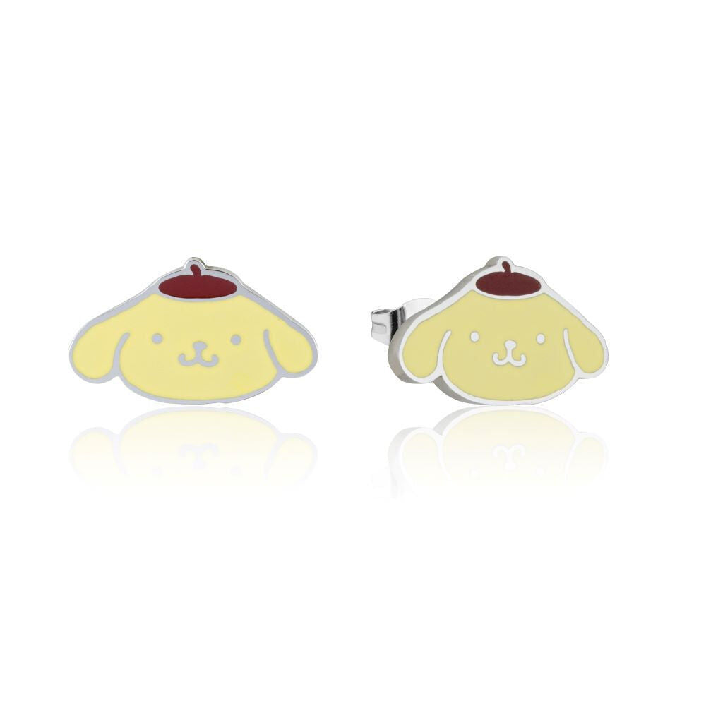 Couture Kingdom Sanrio Pompompurin Necklace & Stud Earrings Set Silver