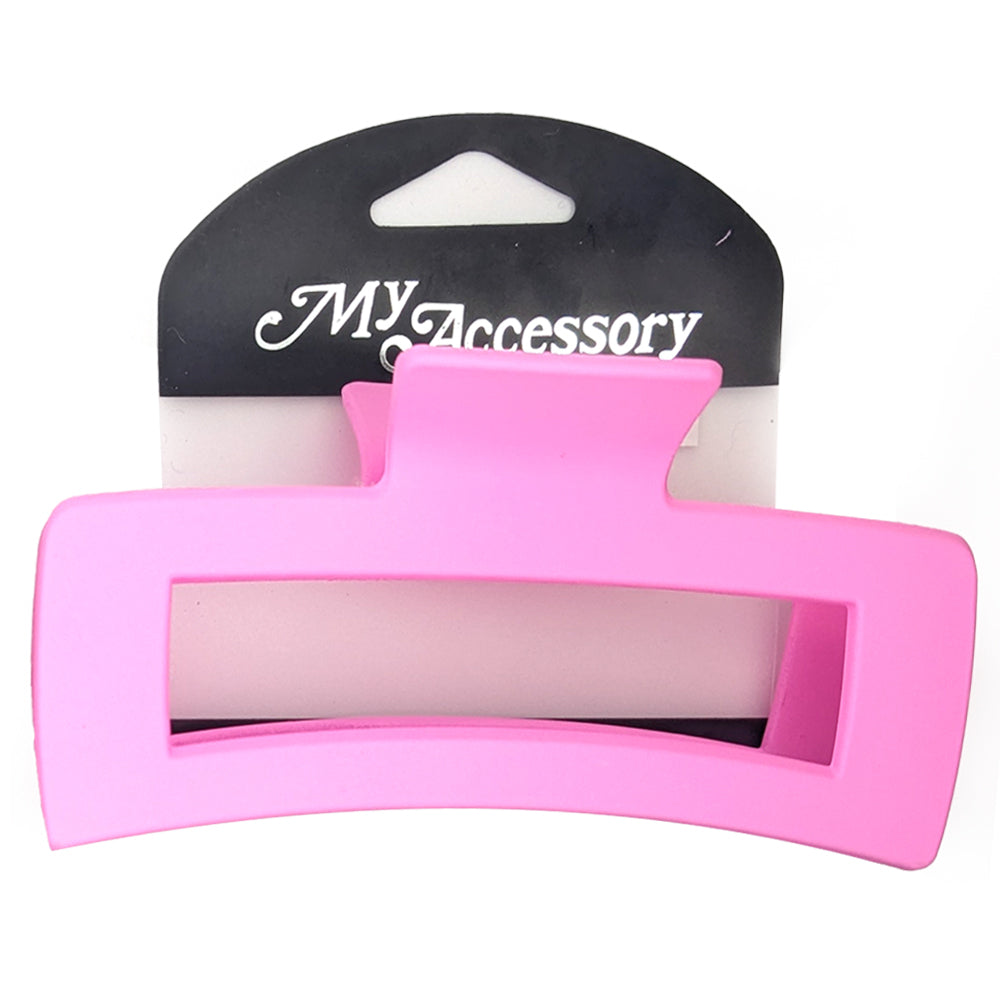 6PK My Accessory 12cm Melrose Hair Clip Rectangle Matte Assorted