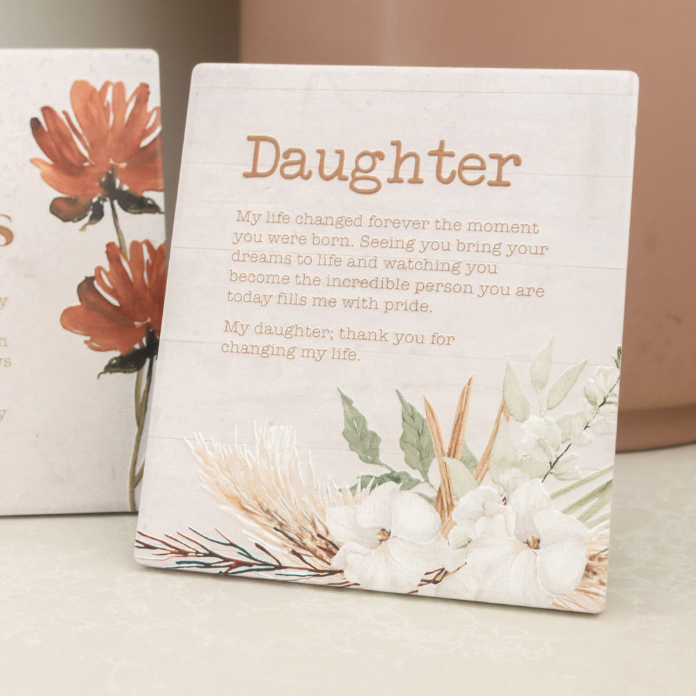 3PK Splosh Home Sweet Home Ceramic Daughter Verse Plaque 14cm