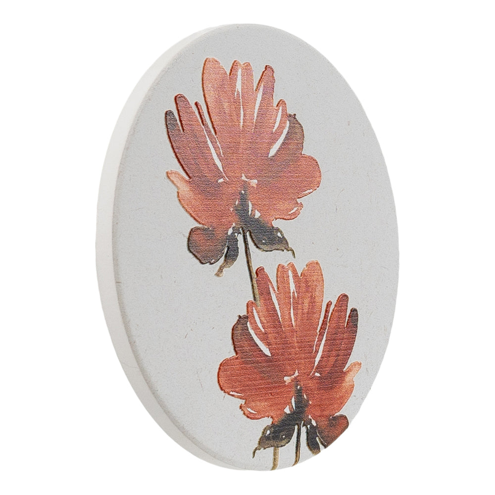 6PK Splosh Home Sweet Home Rust Floral Ceramic Coaster 11cm