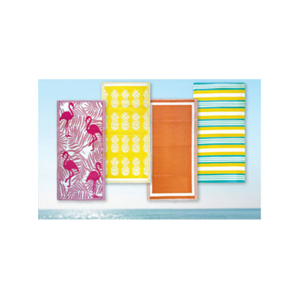 Jemark Beach Mat Assorted 70x145cm Orange/Aqua/Pink/Yellow