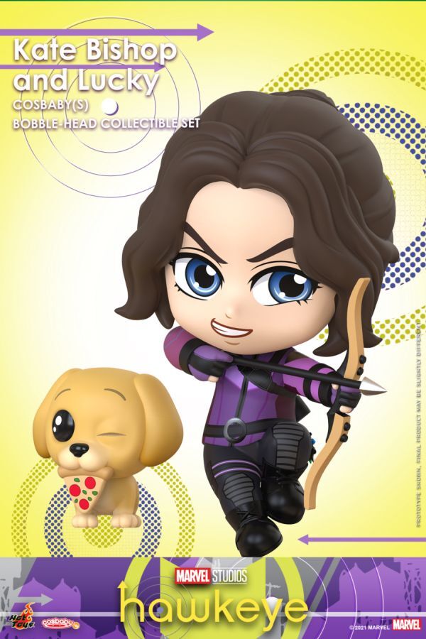 Hot Toys Hawkeye TV Kate Bishop & Lucky Cosbaby Figure Toy