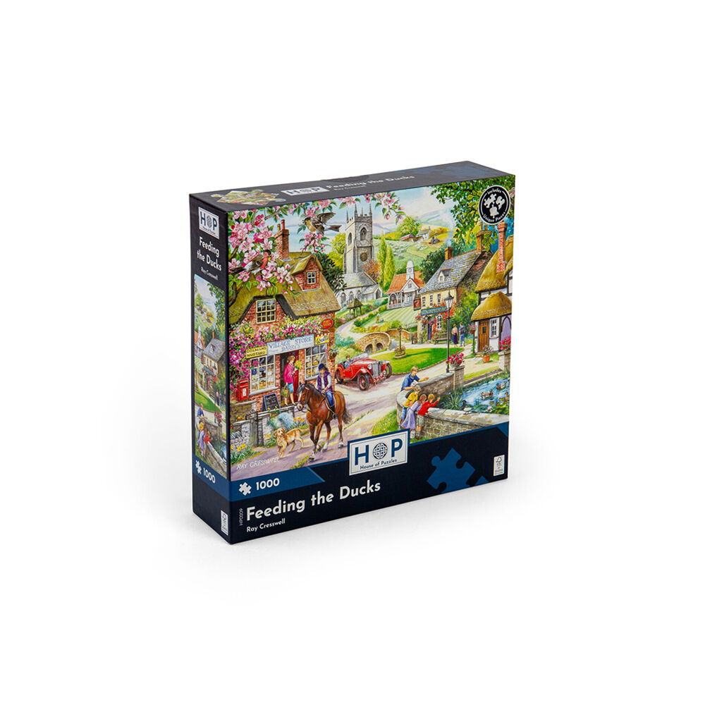 1000pc House of Puzzles Board Feeding The Ducks Jigsaw Puzzles Toys 69x48cm 3y+