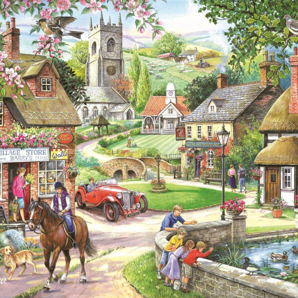 1000pc House of Puzzles Board Feeding The Ducks Jigsaw Puzzles Toys 69x48cm 3y+