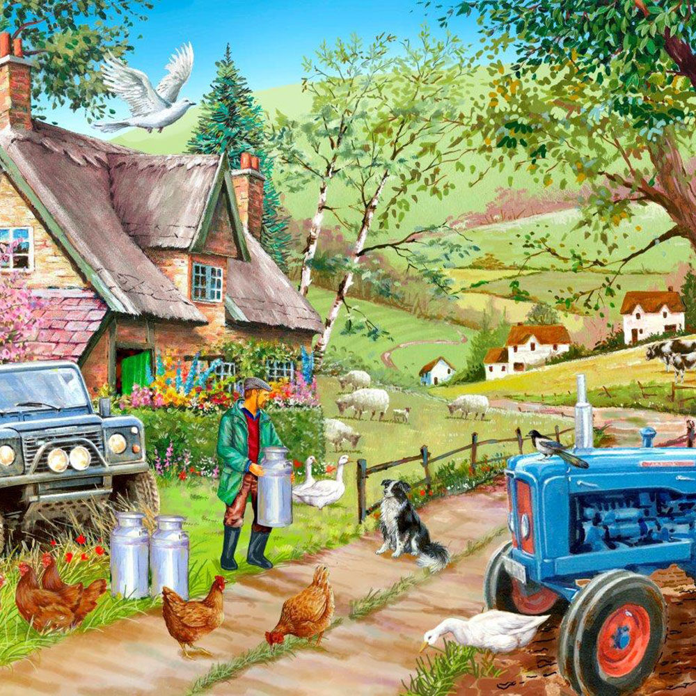 500pc House of Puzzles Board Farm Fresh Kids Jigsaw Puzzles Toys 48x34cm 3y+