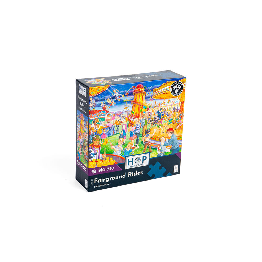 250pc House of Puzzles Board Fairground Rides Jigsaw Puzzles Toys 48x34cm 3y+