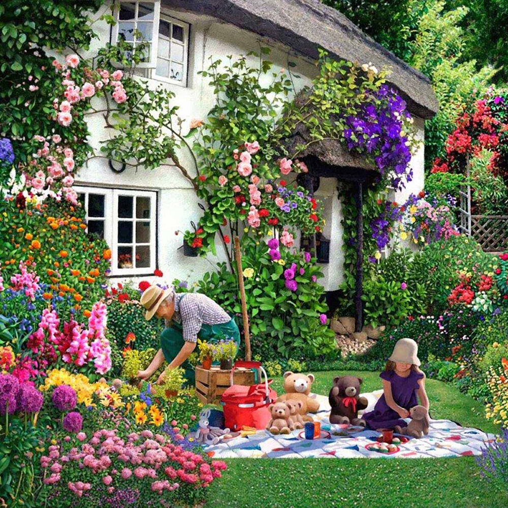 500pc House of Puzzles Board Teddy Bears Picnic Jigsaw Puzzles Toys 69x48cm 3y+
