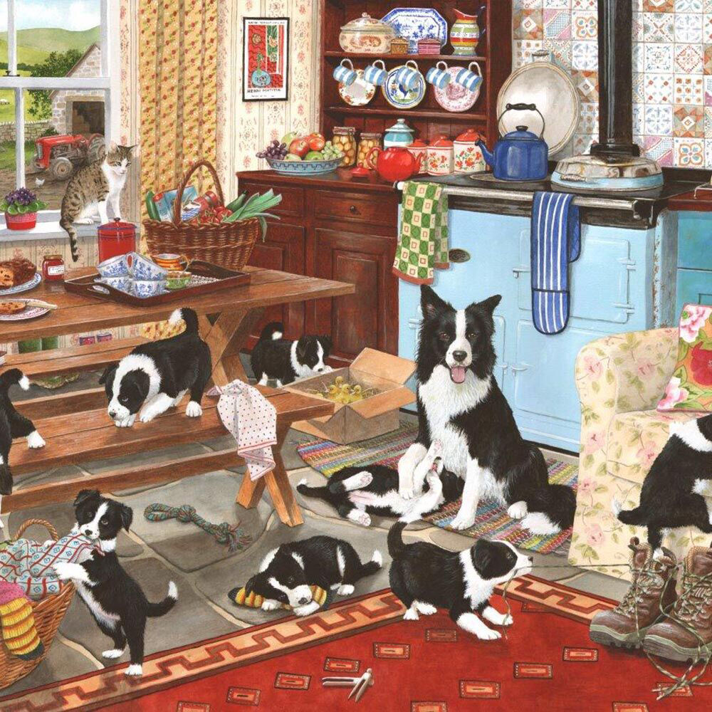 1000pc House of Puzzles Board Collie Wobbles Jigsaw Puzzles Toys 69x48cm 3y+