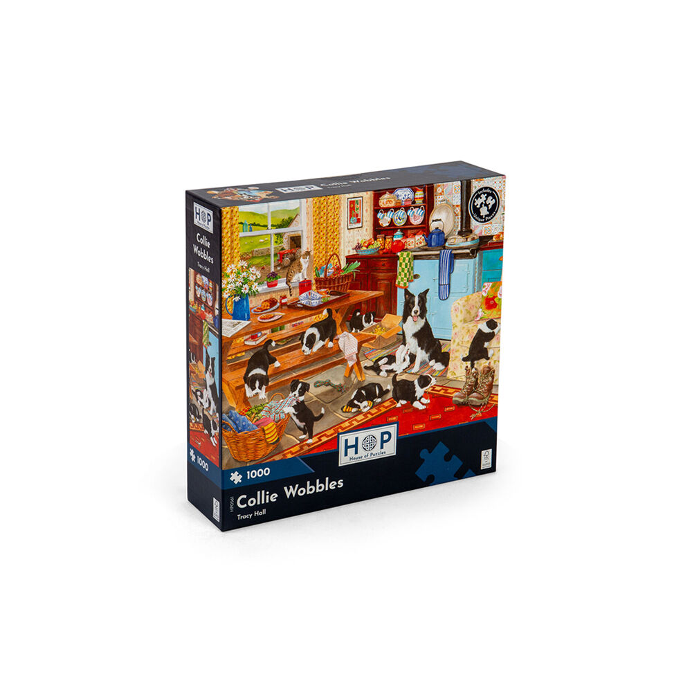 1000pc House of Puzzles Board Collie Wobbles Jigsaw Puzzles Toys 69x48cm 3y+