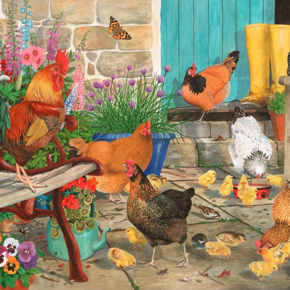 1000pc House of Puzzles Board Hen Pecked Kids Jigsaw Puzzles Toys 69x48cm 3y+