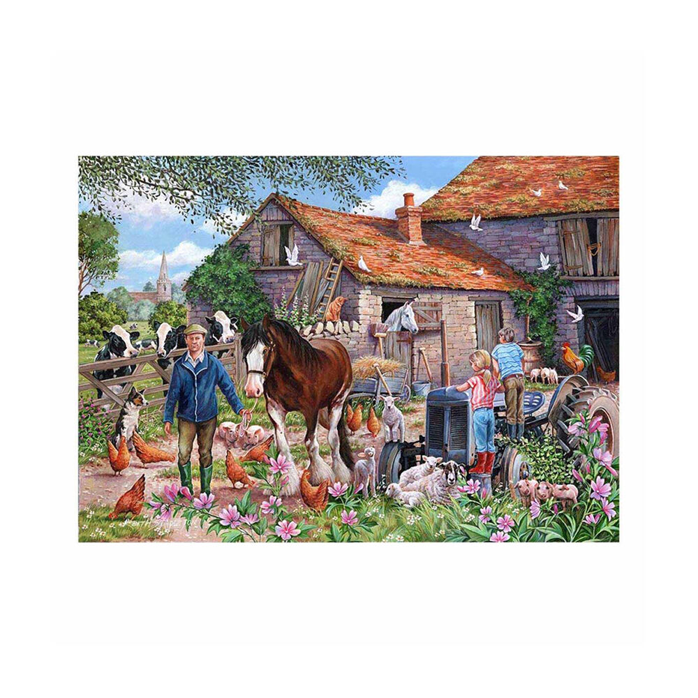 500pc House of Puzzles Board Macdonalds Farm Jigsaw Puzzles Toys 69x48cm 3y+