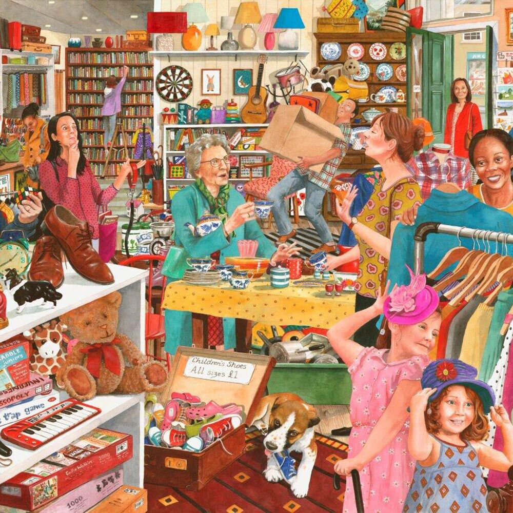 1000pc House Of Puzzles Charity Bargains 48x69cm Jigsaw Puzzle 3y+