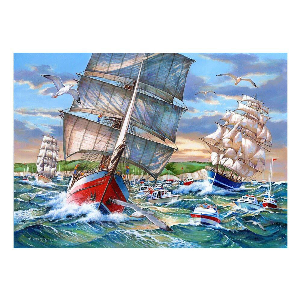 1000pc House Of Puzzles Tall Ships 48x69cm Jigsaw Puzzle 3y+