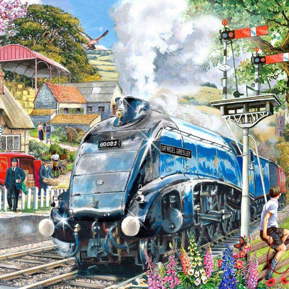 500pc House Of Puzzles Knight Train Big 48x69cm Jigsaw Puzzle 3y+
