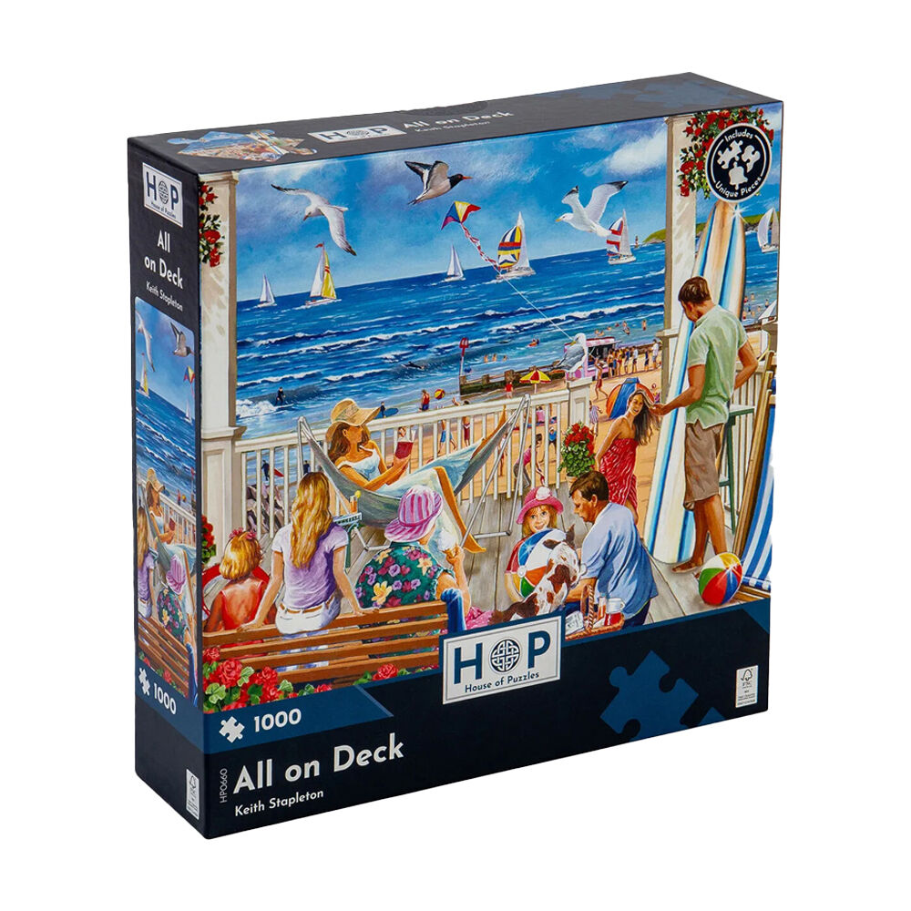 1000pc House Of Puzzles All On Deck 48x69cm Jigsaw Puzzle 3y+