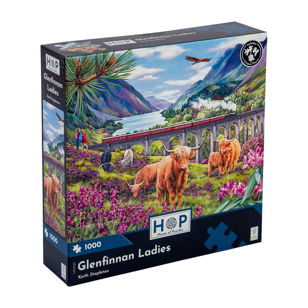 1000pc House Of Puzzles Glenfinnan Ladies 48x69cm Jigsaw Puzzle 3y+