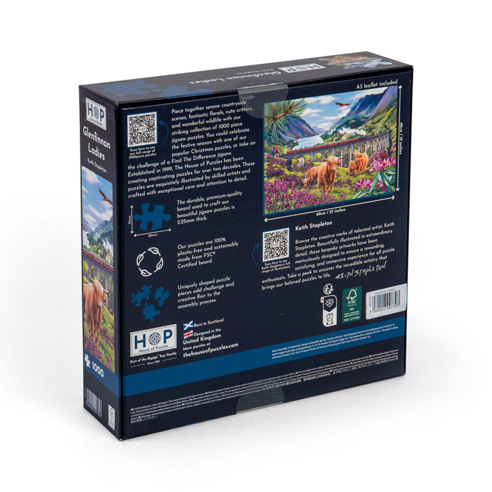 1000pc House Of Puzzles Glenfinnan Ladies 48x69cm Jigsaw Puzzle 3y+