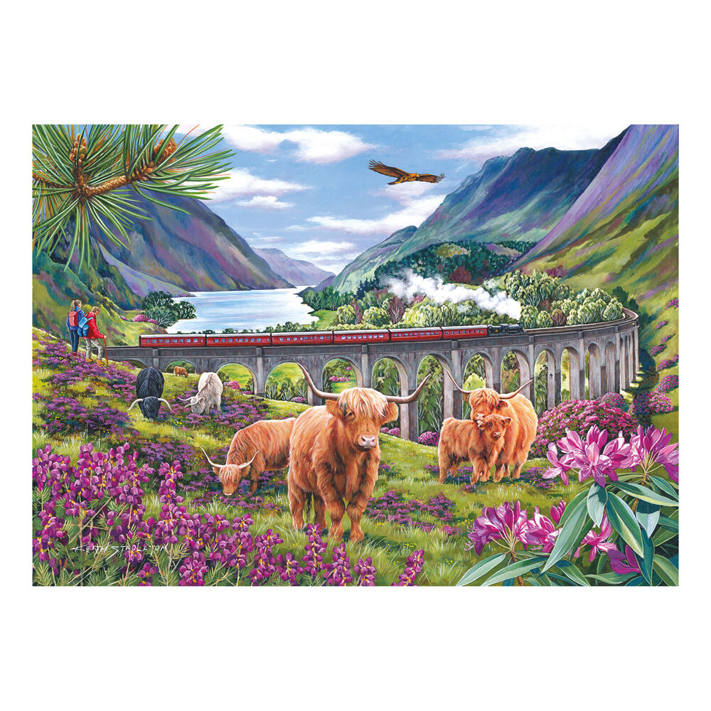 1000pc House Of Puzzles Glenfinnan Ladies 48x69cm Jigsaw Puzzle 3y+