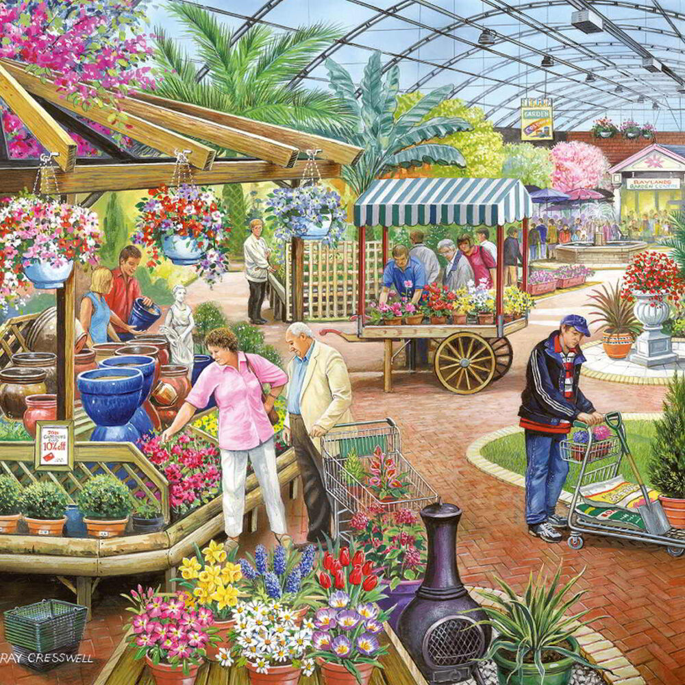 500pc House Of Puzzles At The Garden Centre 34x48cm Jigsaw Puzzle 3y+