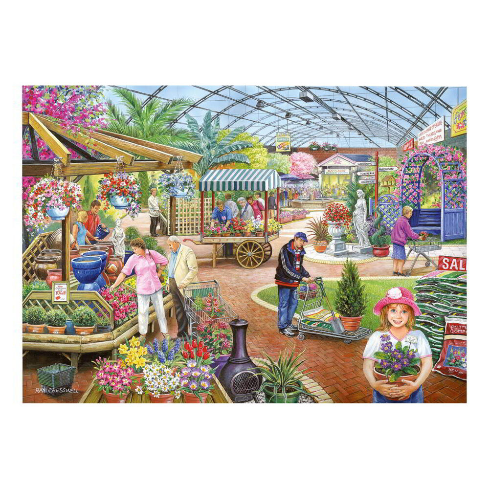 500pc House Of Puzzles At The Garden Centre 34x48cm Jigsaw Puzzle 3y+