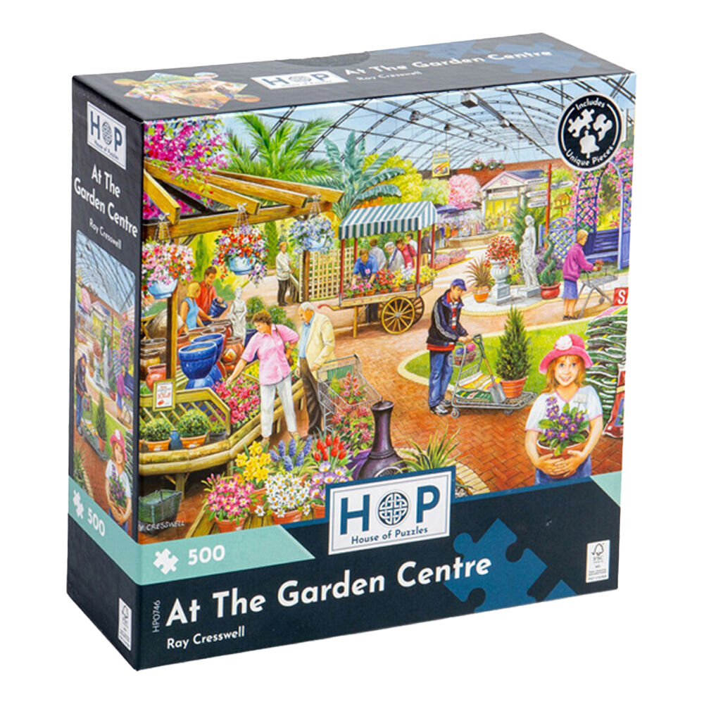 500pc House Of Puzzles At The Garden Centre 34x48cm Jigsaw Puzzle 3y+