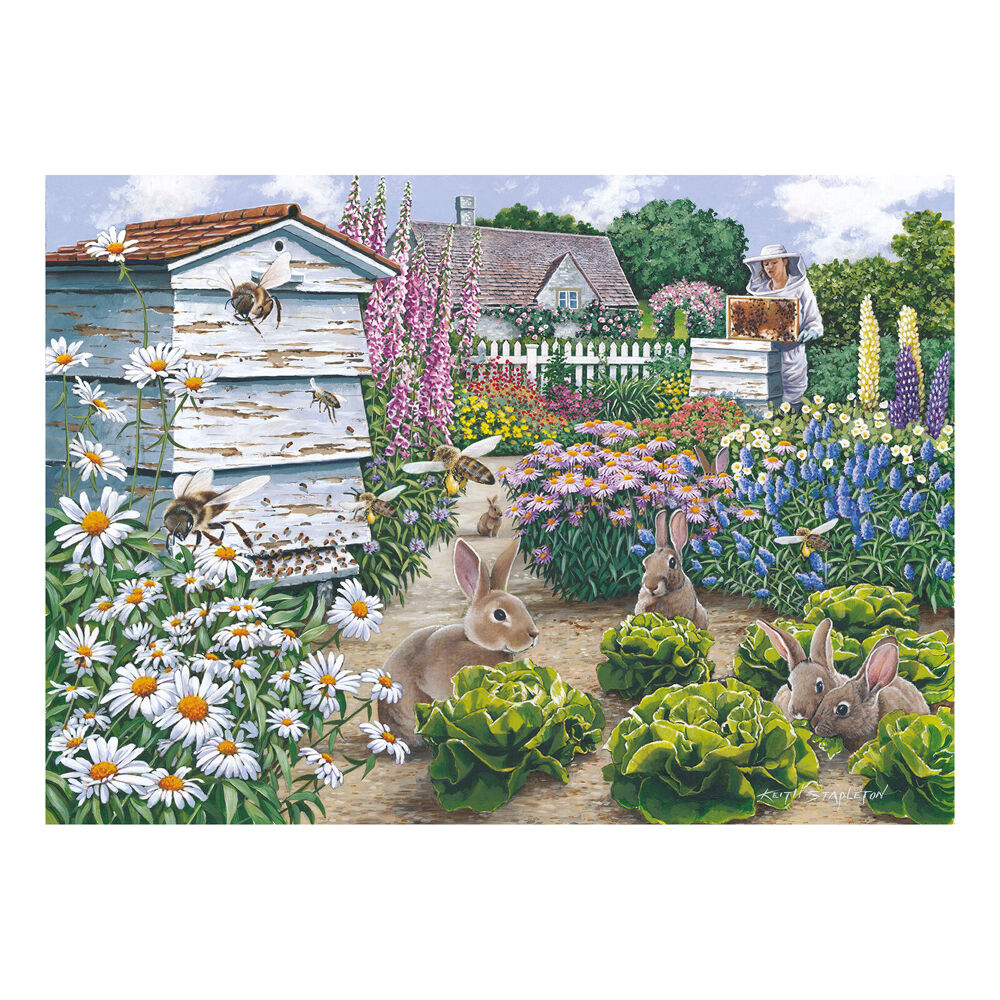 500pc House Of Puzzles Honey Bunnies 34x48cm Jigsaw Puzzle 3y+