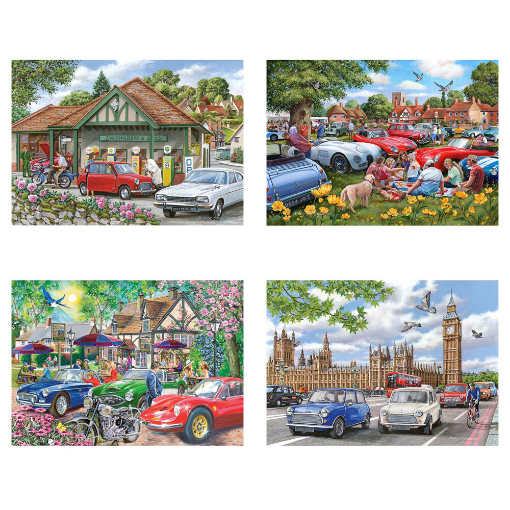 4 x 500pc House Of Puzzles Nice Day for a Drive Multipack 34x48cm Jigsaw 3+