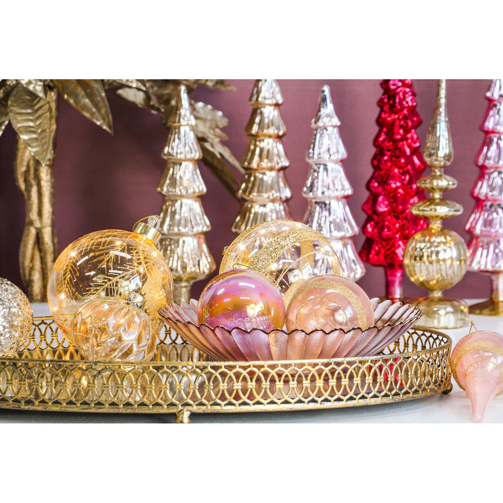 3pc LVD Glass Tree Moulin Rouge Home/Office Decor Set