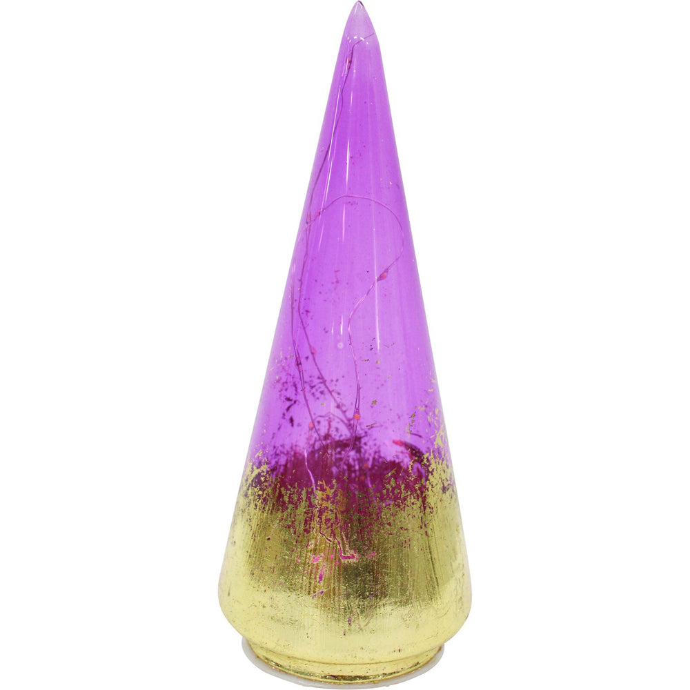 4PK LVD 8x22cm LED Glass Tree Passion Small Home Decor - Purple