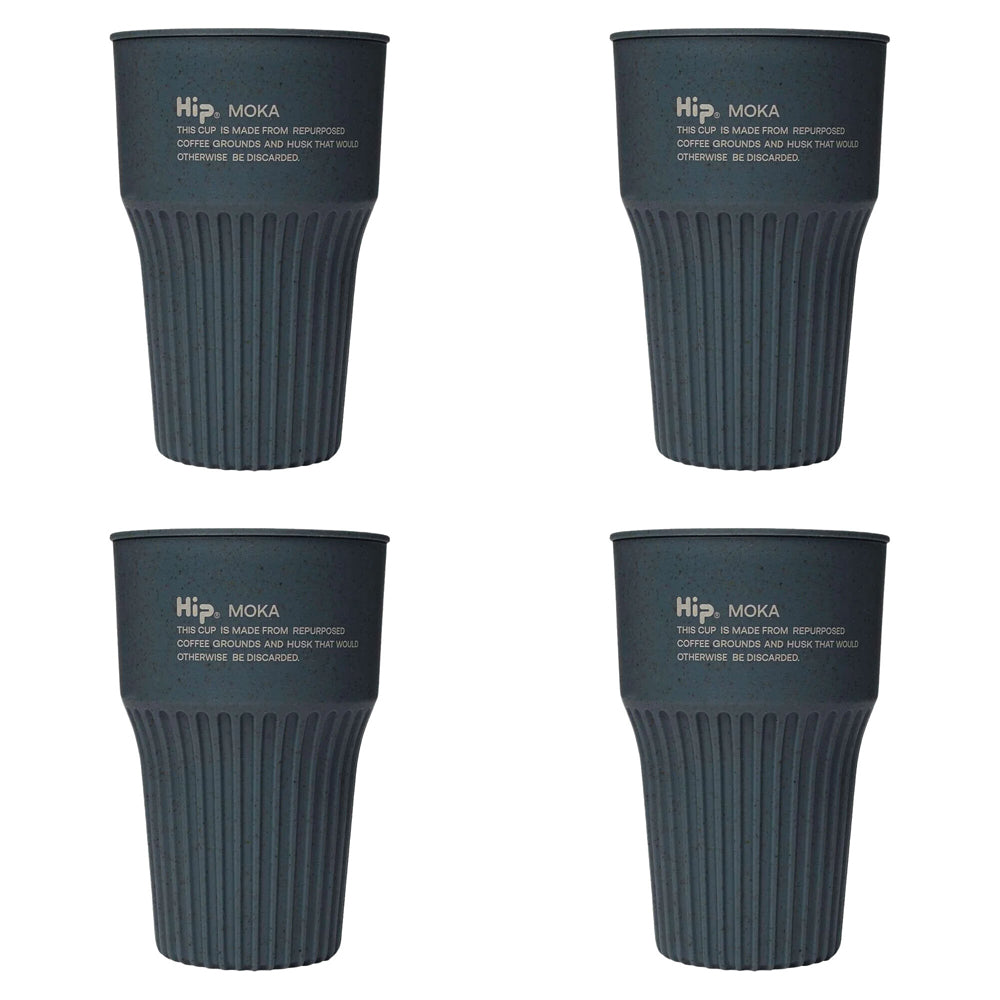 4PK HIP Moka Drinking Cup Coffee Mug 350ml/14.2cm Assorted