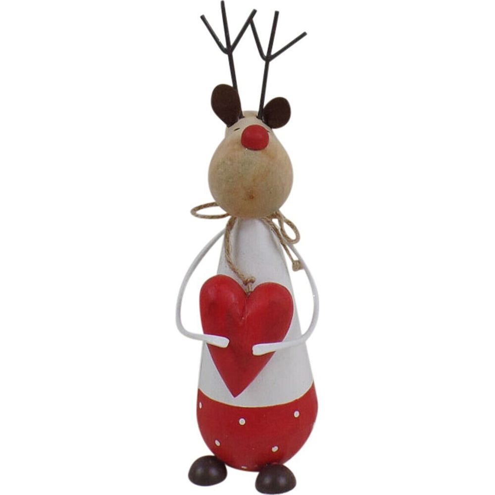2PK LVD 23x7cm Metal Reindeer Master Heart Figurine Home Decor