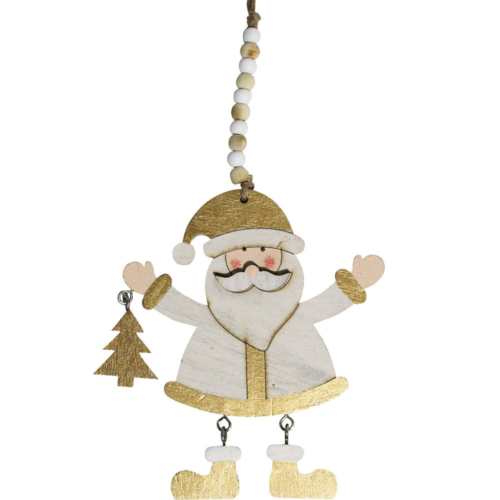 12PK LVD 13x11cm Metal Santa Happy Hanger Home Christmas Decor