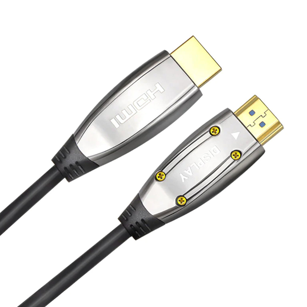 Cruxtec HDMI 2.1 8K Ultra-HD Active Optical Male Cable 15m 48Gbps - Silver