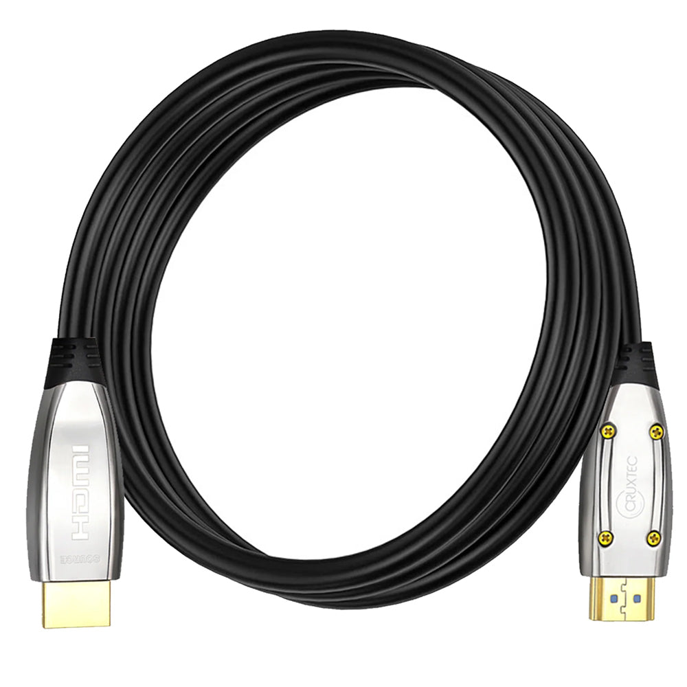 Cruxtec HDMI 2.1 8K Ultra-HD Active Optical Male Cable 30m 48Gbps - Silver